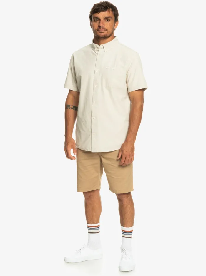 Men Quiksilver Shirts and Polos Winfall Short Sleeve Shirt Plaza Taupe Men Quiksilver Shirts and Polos Winfall Short Sleeve Shirt Plaza Taupe