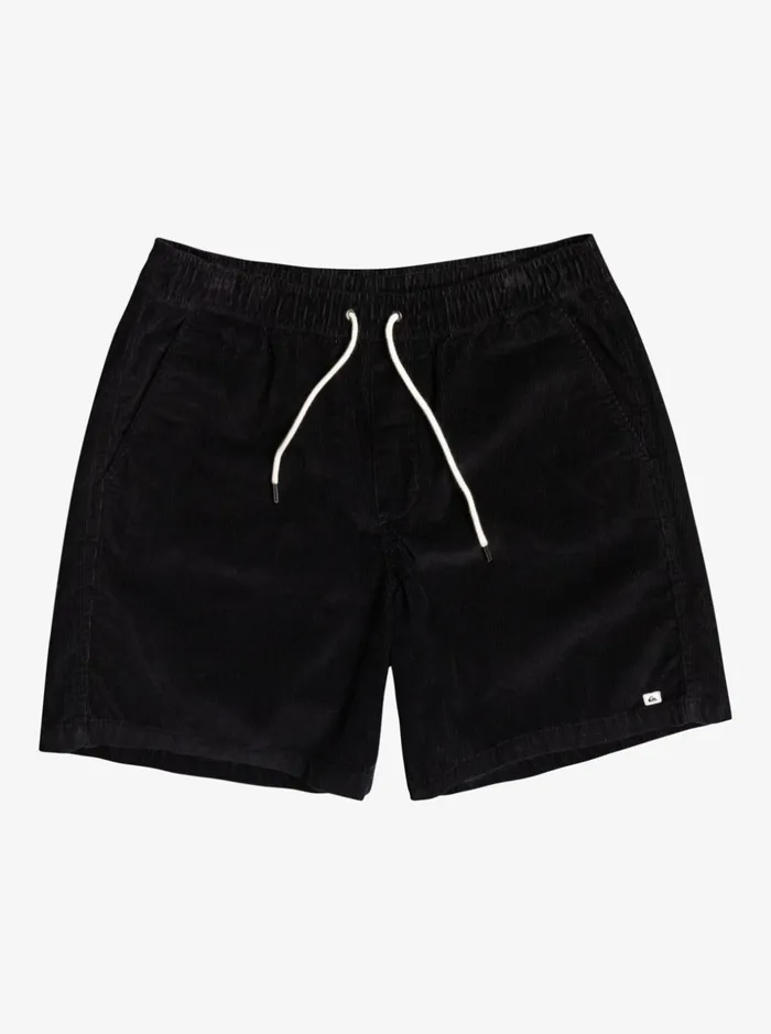 Men Quiksilver Shorts and Amphibians Taxer Cord Shorts Black