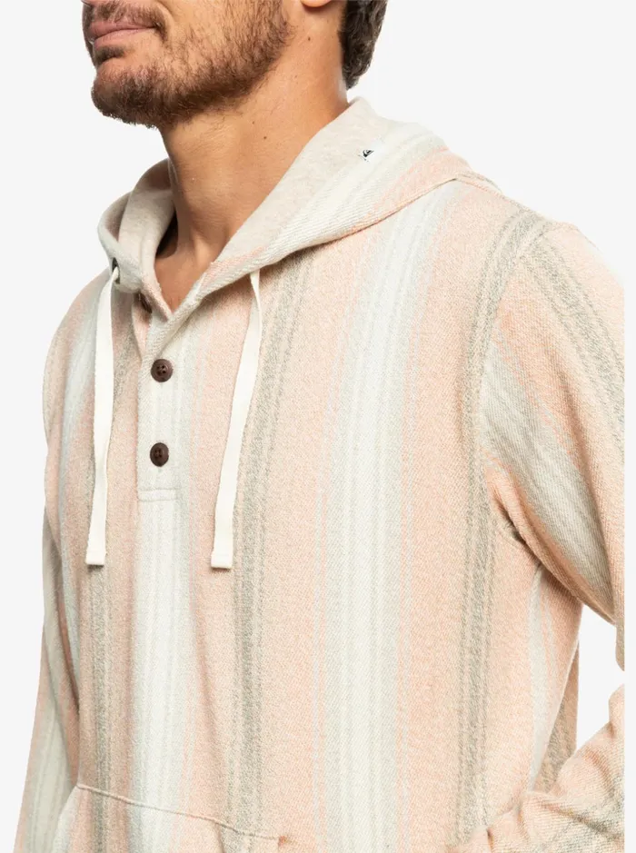 Men Quiksilver Sweatshirts and Hoodies Baja Henley Hoodie Praline Baja Stripe Men Quiksilver Sweatshirts and Hoodies Baja Henley Hoodie Praline Baja Stripe