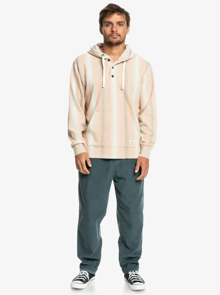 Men Quiksilver Sweatshirts and Hoodies Baja Henley Hoodie Praline Baja Stripe Men Quiksilver Sweatshirts and Hoodies Baja Henley Hoodie Praline Baja Stripe