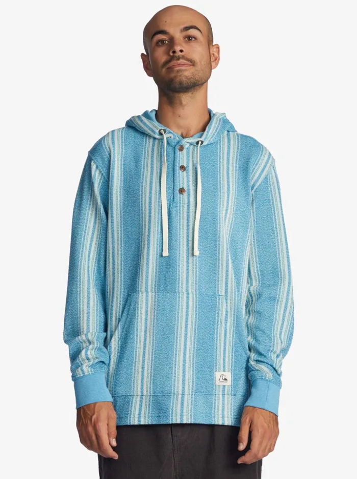 Men Quiksilver Sweatshirts and Hoodies Baja Henley Hoodie Seaport Baja Vertical Men Quiksilver Sweatshirts and Hoodies Baja Henley Hoodie Seaport Baja Vertical