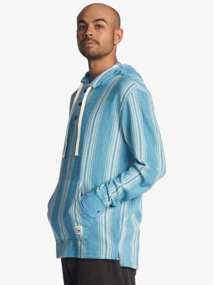 Men Quiksilver Sweatshirts and Hoodies Baja Henley Hoodie Seaport Baja Vertical Men Quiksilver Sweatshirts and Hoodies Baja Henley Hoodie Seaport Baja Vertical
