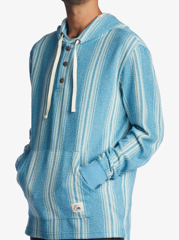 Men Quiksilver Sweatshirts and Hoodies Baja Henley Hoodie Seaport Baja Vertical Men Quiksilver Sweatshirts and Hoodies Baja Henley Hoodie Seaport Baja Vertical