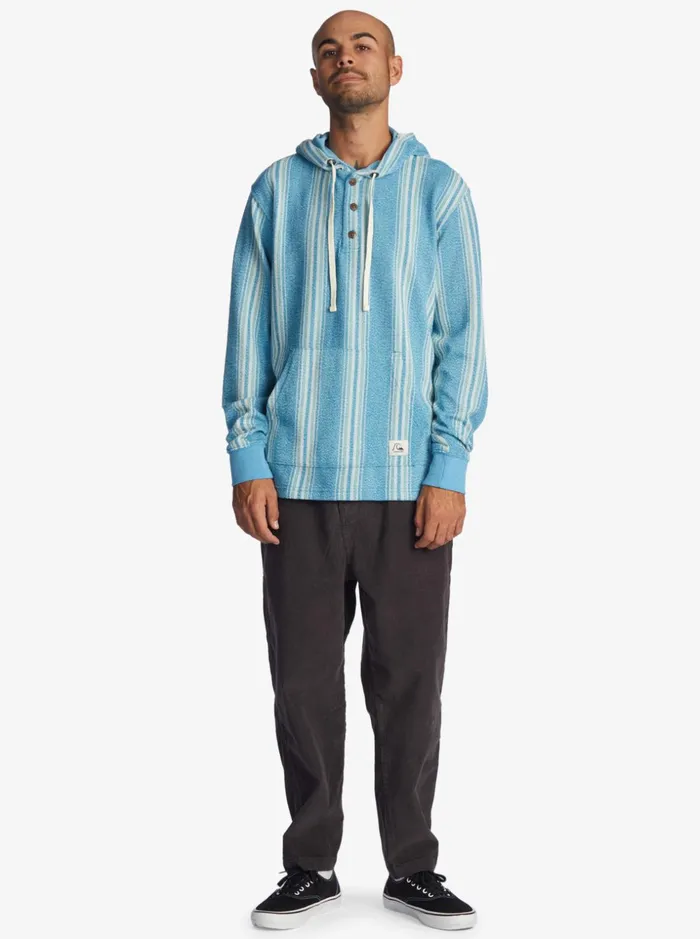 Men Quiksilver Sweatshirts and Hoodies Baja Henley Hoodie Seaport Baja Vertical Men Quiksilver Sweatshirts and Hoodies Baja Henley Hoodie Seaport Baja Vertical
