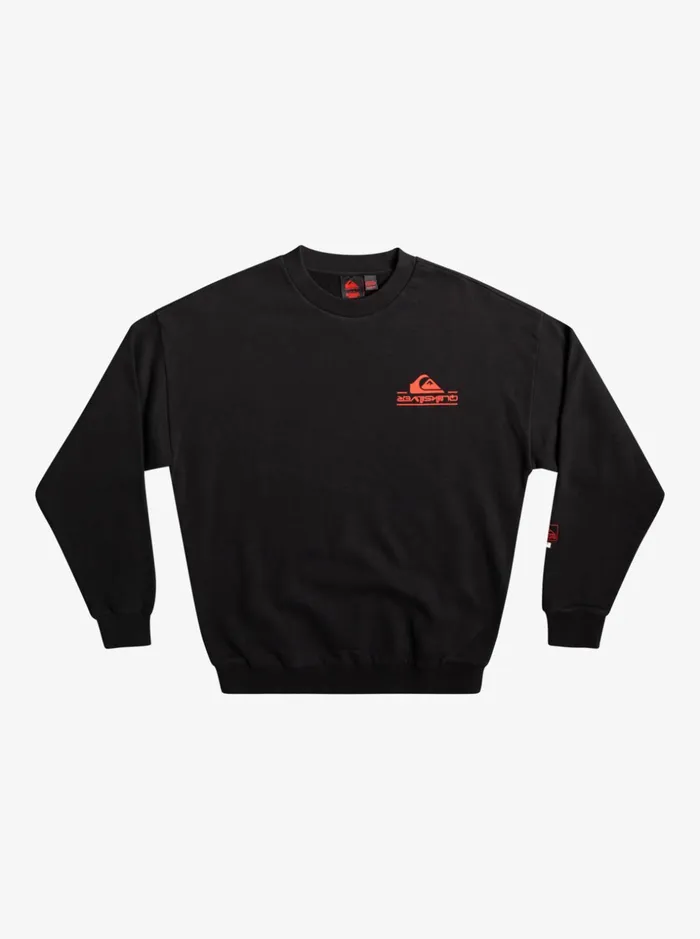Men Quiksilver Sweatshirts and Hoodies Quiksilver X Stranger Things Reefer Crew Sweatshirt Black Men Quiksilver Sweatshirts and Hoodies Quiksilver X Stranger Things Reefer Crew Sweatshirt Black