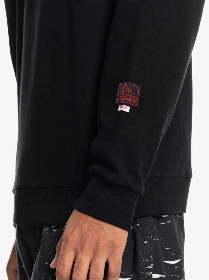 Men Quiksilver Sweatshirts and Hoodies Quiksilver X Stranger Things Reefer Crew Sweatshirt Black Men Quiksilver Sweatshirts and Hoodies Quiksilver X Stranger Things Reefer Crew Sweatshirt Black