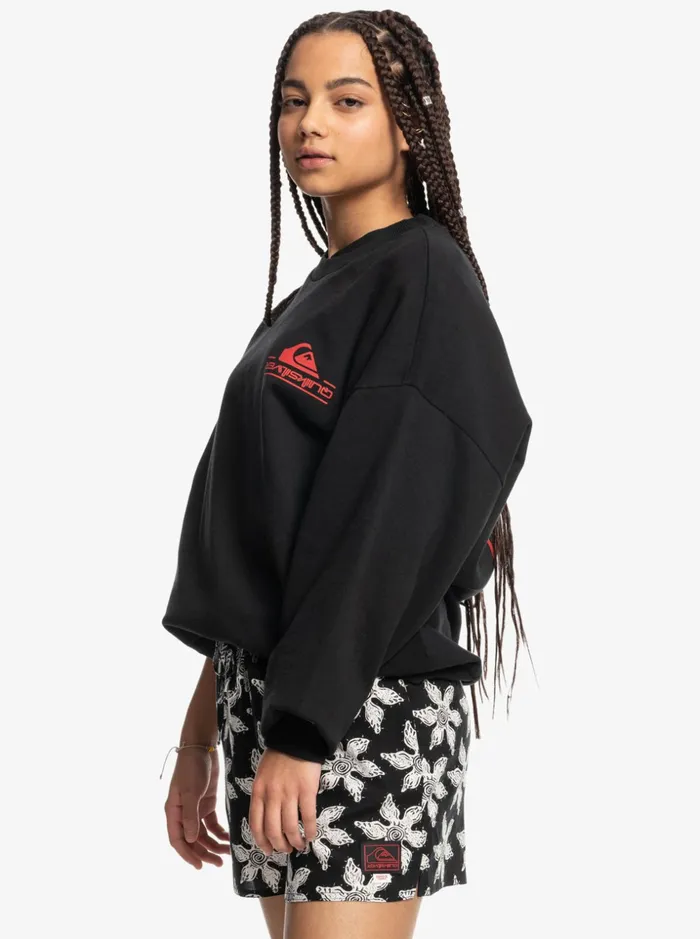 Men Quiksilver Sweatshirts and Hoodies Quiksilver X Stranger Things Reefer Crew Sweatshirt Black Men Quiksilver Sweatshirts and Hoodies Quiksilver X Stranger Things Reefer Crew Sweatshirt Black