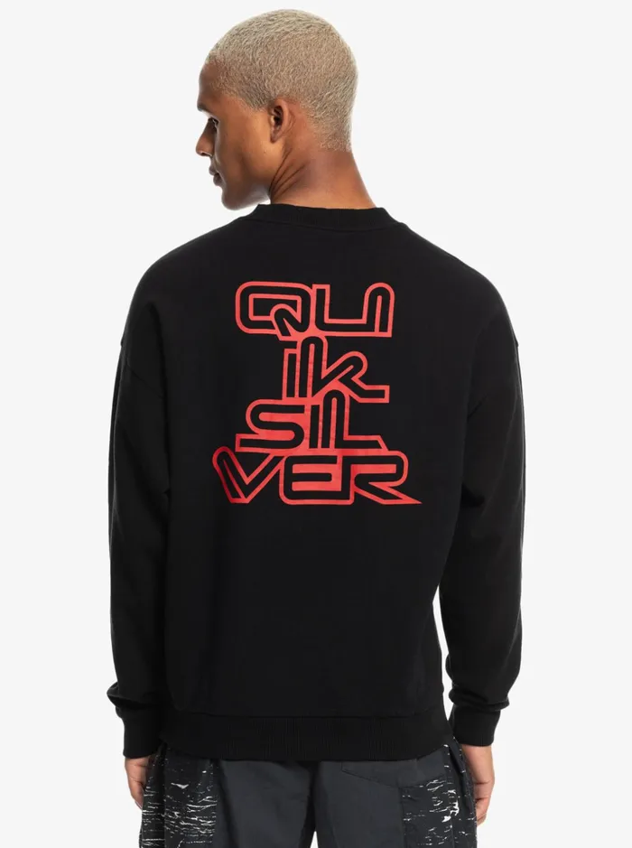 Men Quiksilver Sweatshirts and Hoodies Quiksilver X Stranger Things Reefer Crew Sweatshirt Black Men Quiksilver Sweatshirts and Hoodies Quiksilver X Stranger Things Reefer Crew Sweatshirt Black