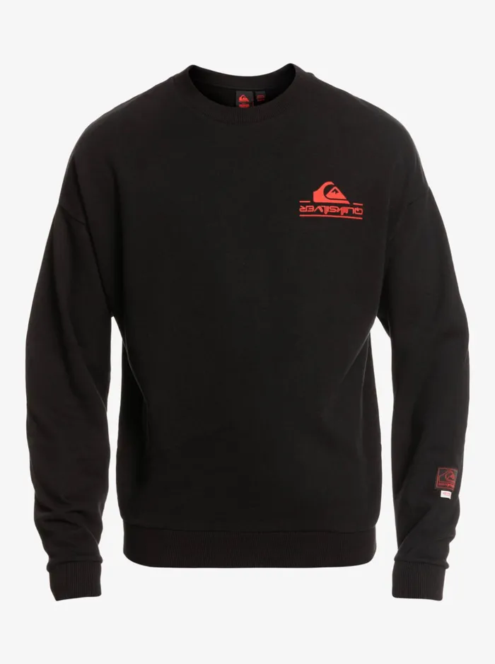 Men Quiksilver Sweatshirts and Hoodies Quiksilver X Stranger Things Reefer Crew Sweatshirt Black Men Quiksilver Sweatshirts and Hoodies Quiksilver X Stranger Things Reefer Crew Sweatshirt Black