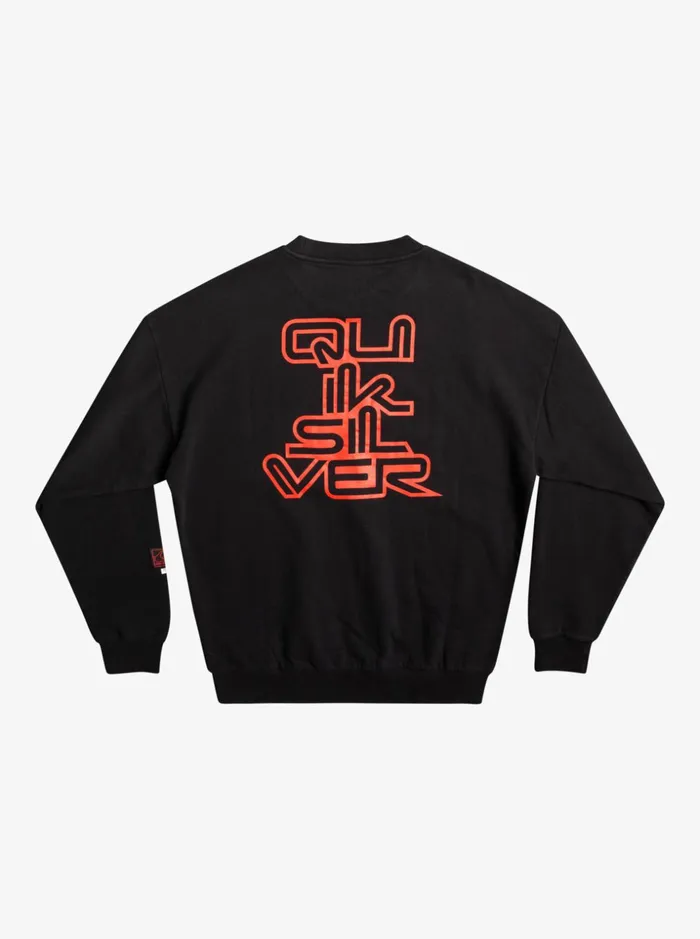 Men Quiksilver Sweatshirts and Hoodies Quiksilver X Stranger Things Reefer Crew Sweatshirt Black Men Quiksilver Sweatshirts and Hoodies Quiksilver X Stranger Things Reefer Crew Sweatshirt Black