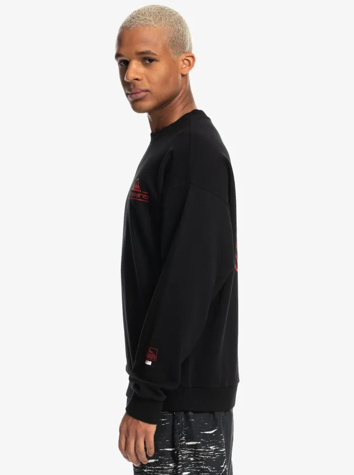 Men Quiksilver Sweatshirts and Hoodies Quiksilver X Stranger Things Reefer Crew Sweatshirt Black Men Quiksilver Sweatshirts and Hoodies Quiksilver X Stranger Things Reefer Crew Sweatshirt Black