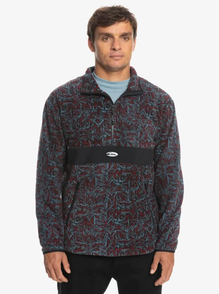 Men Quiksilver Sweatshirts and Hoodies Saturn Half Zip Fleece Provencial Blue Saturn Men Quiksilver Sweatshirts and Hoodies Saturn Half Zip Fleece Provencial Blue Saturn