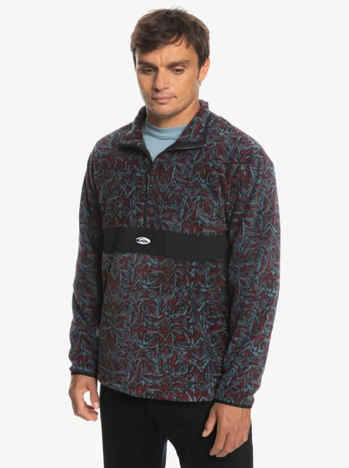 Men Quiksilver Sweatshirts and Hoodies Saturn Half Zip Fleece Provencial Blue Saturn Men Quiksilver Sweatshirts and Hoodies Saturn Half Zip Fleece Provencial Blue Saturn