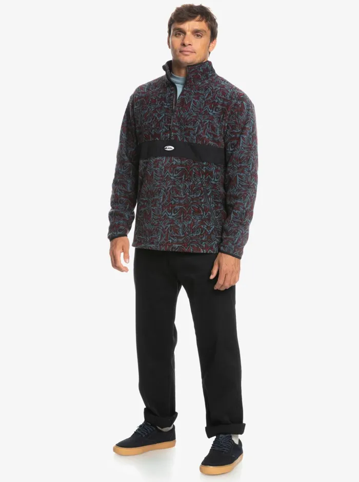 Men Quiksilver Sweatshirts and Hoodies Saturn Half Zip Fleece Provencial Blue Saturn Men Quiksilver Sweatshirts and Hoodies Saturn Half Zip Fleece Provencial Blue Saturn