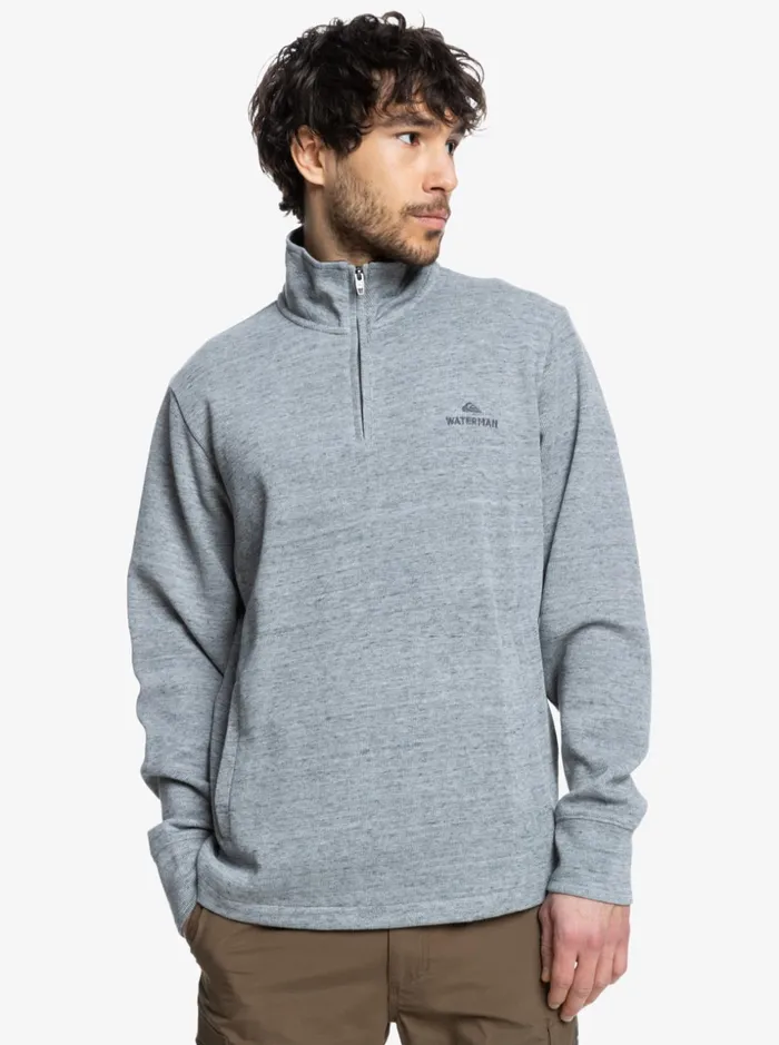 Men Quiksilver Sweatshirts and Hoodies Waterman Pointsurf Zip Mock Neck Sweatshirt Light Grey Heather Men Quiksilver Sweatshirts and Hoodies Waterman Pointsurf Zip Mock Neck Sweatshirt Light Grey Heather