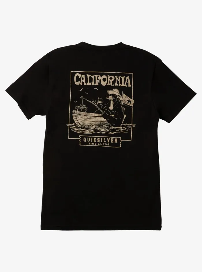 Men Quiksilver Tees California Bear Life TShirt Black Men Quiksilver Tees California Bear Life TShirt Black