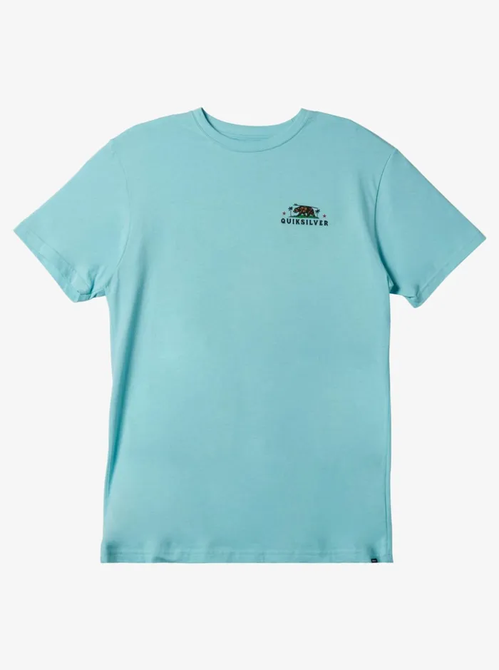 Men Quiksilver Tees California Local Brigade TShirt Angel Blue