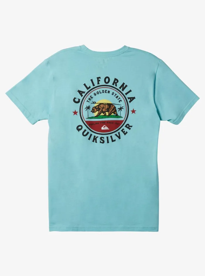 Men Quiksilver Tees California Local Brigade TShirt Angel Blue Men Quiksilver Tees California Local Brigade TShirt Angel Blue