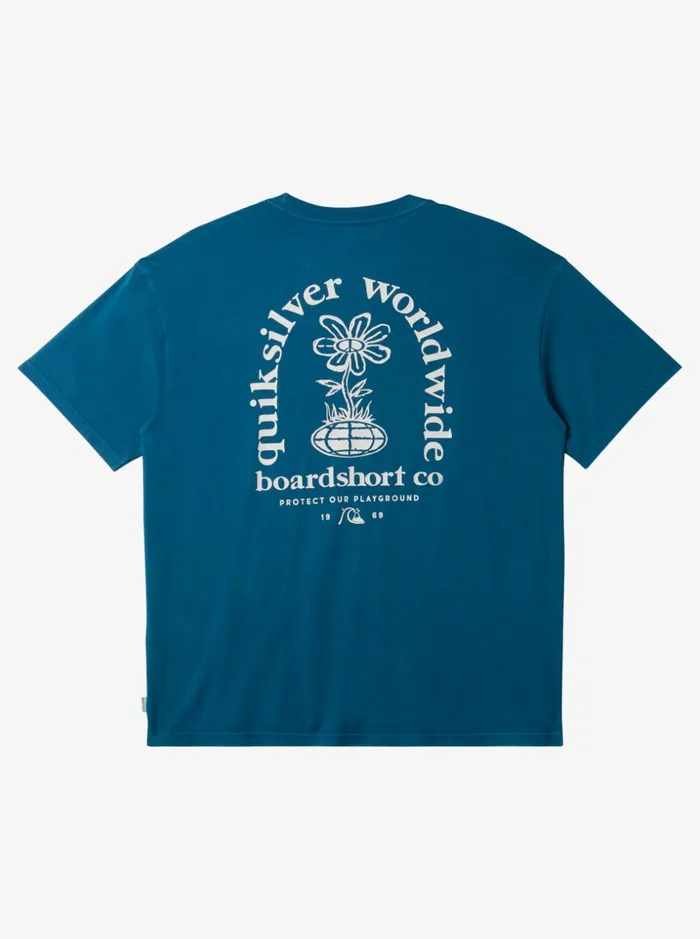 Men Quiksilver Tees Clear Mind TShirt Moroccan Blue Men Quiksilver Tees Clear Mind TShirt Moroccan Blue