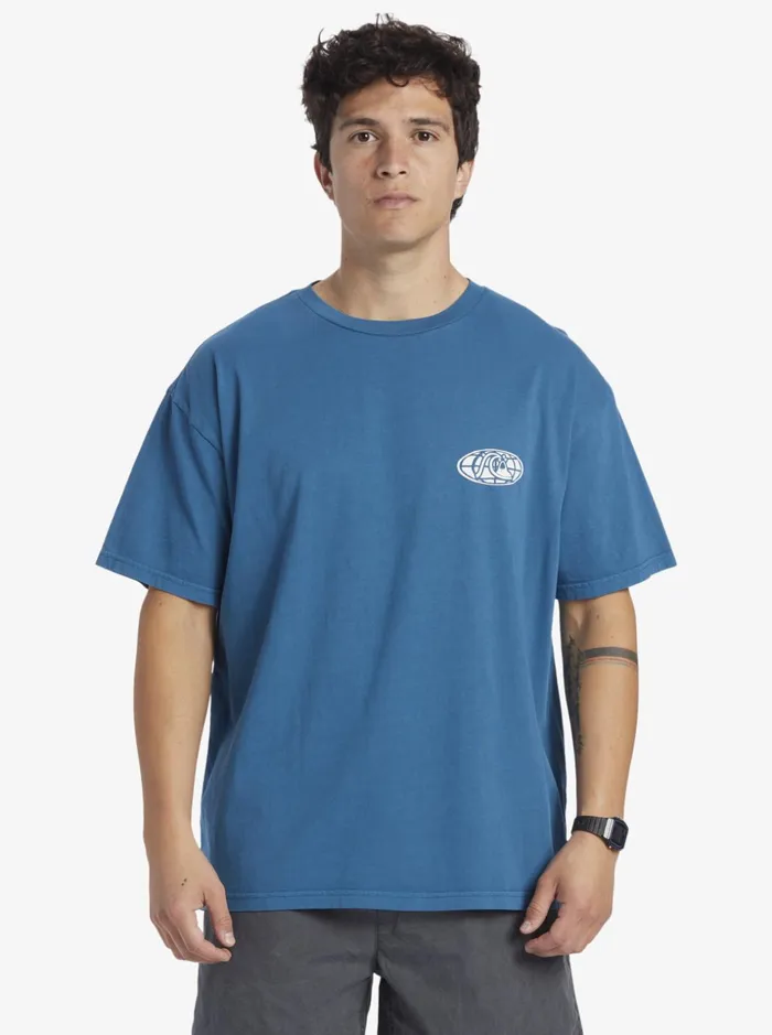 Men Quiksilver Tees Clear Mind TShirt Moroccan Blue Men Quiksilver Tees Clear Mind TShirt Moroccan Blue