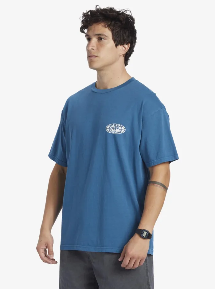 Men Quiksilver Tees Clear Mind TShirt Moroccan Blue Men Quiksilver Tees Clear Mind TShirt Moroccan Blue