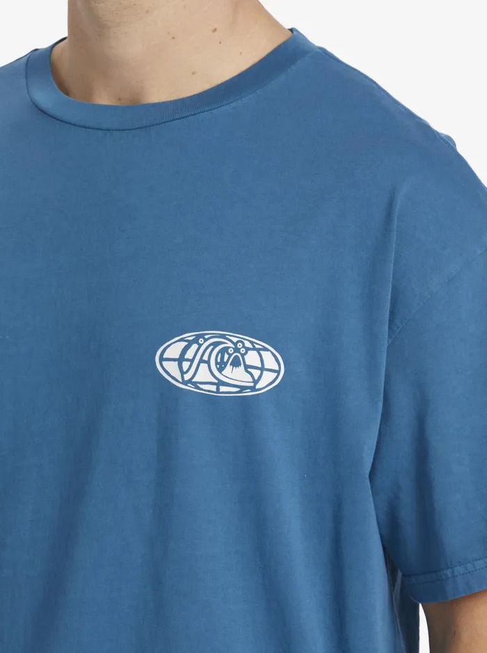 Men Quiksilver Tees Clear Mind TShirt Moroccan Blue Men Quiksilver Tees Clear Mind TShirt Moroccan Blue