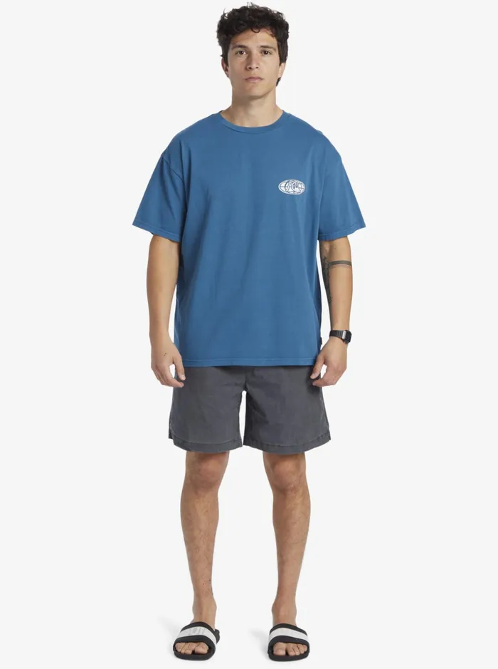 Men Quiksilver Tees Clear Mind TShirt Moroccan Blue Men Quiksilver Tees Clear Mind TShirt Moroccan Blue