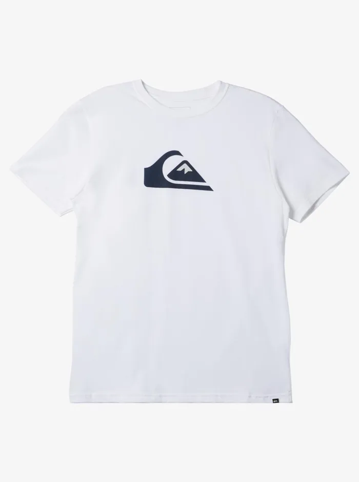 Men Quiksilver Tees Comp Logo TShirt White
