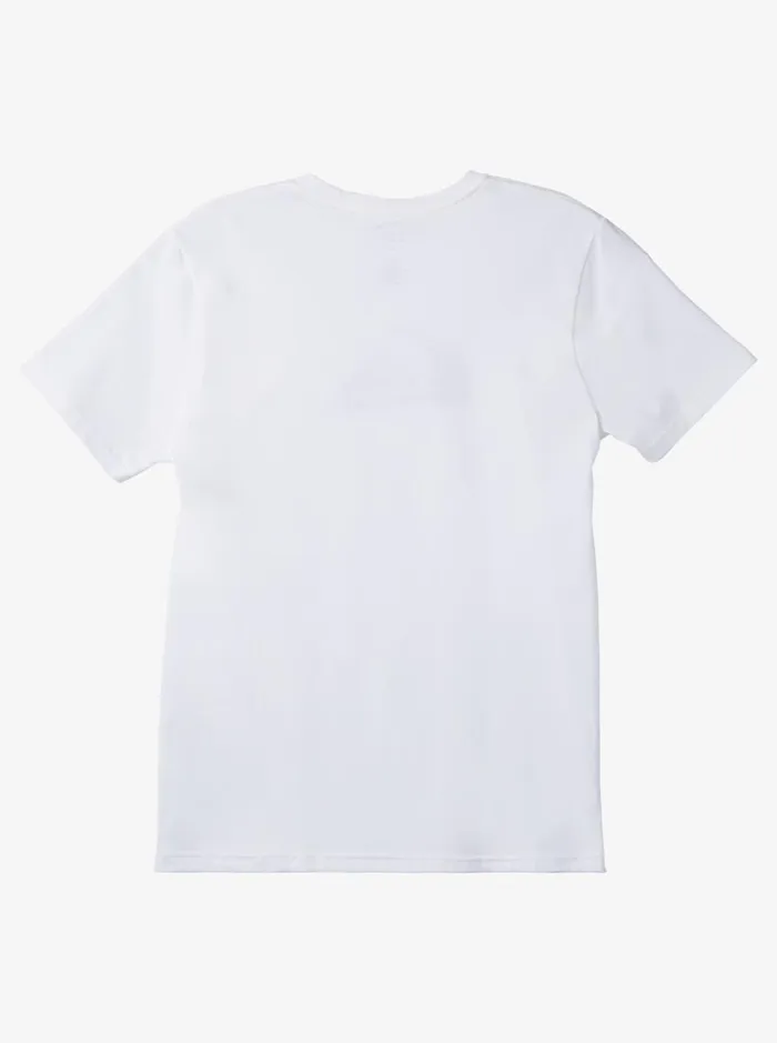 Men Quiksilver Tees Comp Logo TShirt White Men Quiksilver Tees Comp Logo TShirt White