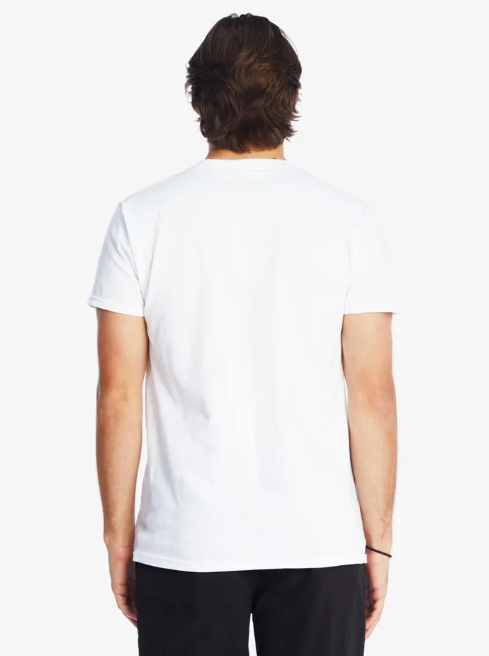 Men Quiksilver Tees Comp Logo TShirt White Men Quiksilver Tees Comp Logo TShirt White