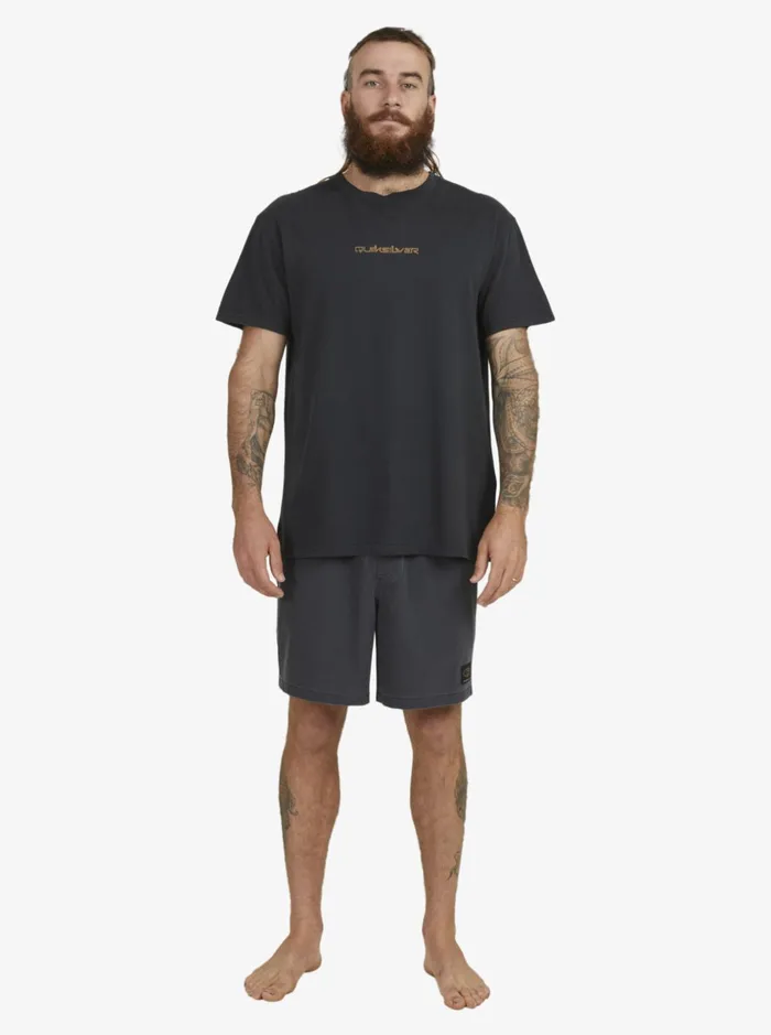 Men Quiksilver Tees Mikey Wright TShirt Black Men Quiksilver Tees Mikey Wright TShirt Black