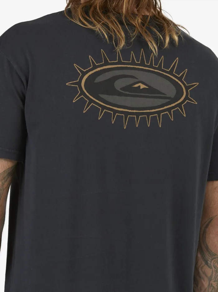 Men Quiksilver Tees Mikey Wright TShirt Black Men Quiksilver Tees Mikey Wright TShirt Black