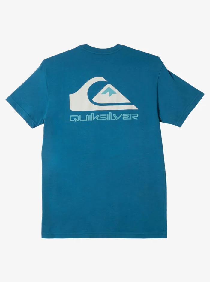 Men Quiksilver Tees Omni Logo TShirt Moroccan Blue Men Quiksilver Tees Omni Logo TShirt Moroccan Blue