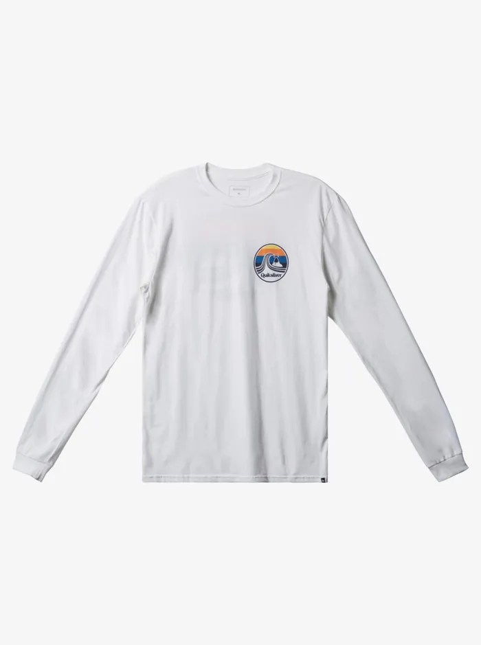 Men Quiksilver Tees Port Of Call Long Sleeve TShirt White