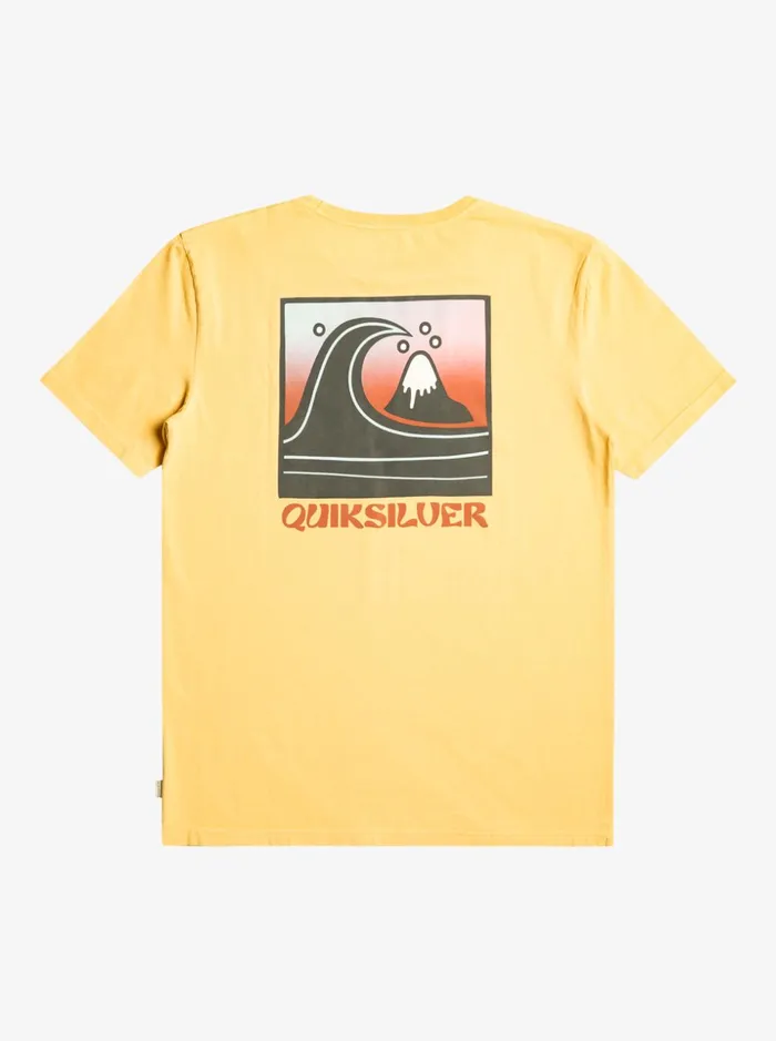 Men Quiksilver Tees QS Bubble Stamp TShirt Wheat Men Quiksilver Tees QS Bubble Stamp TShirt Wheat