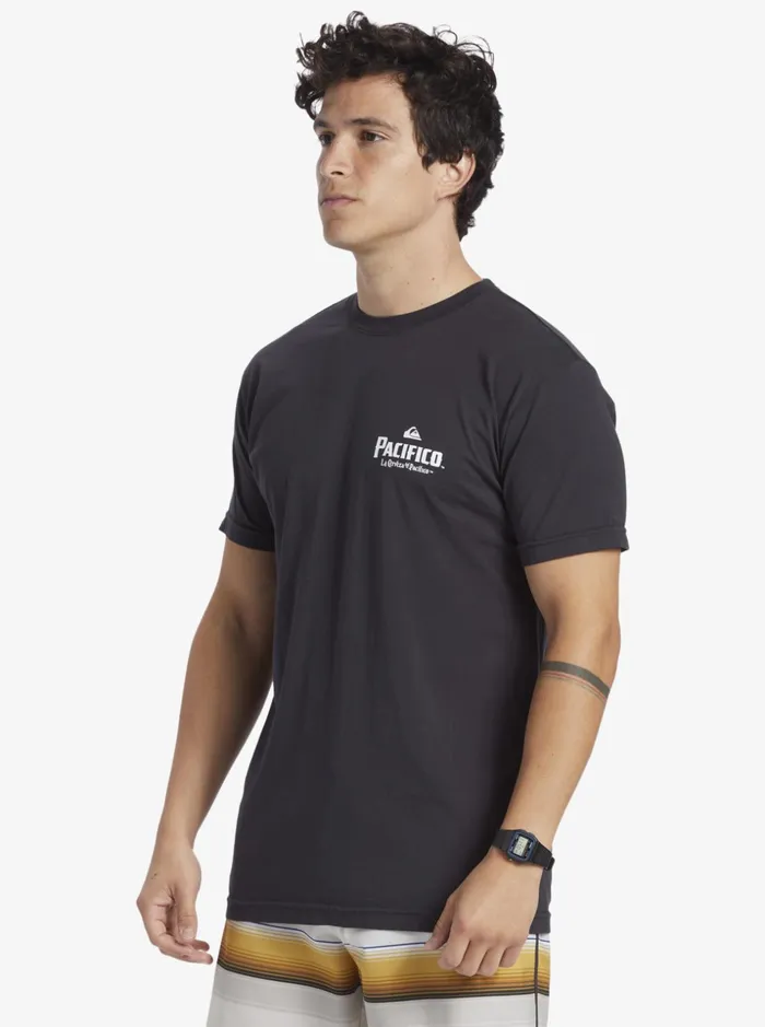 Men Quiksilver Tees Quiksilver X Pacifico Scenic Vibes TShirt Tarmac