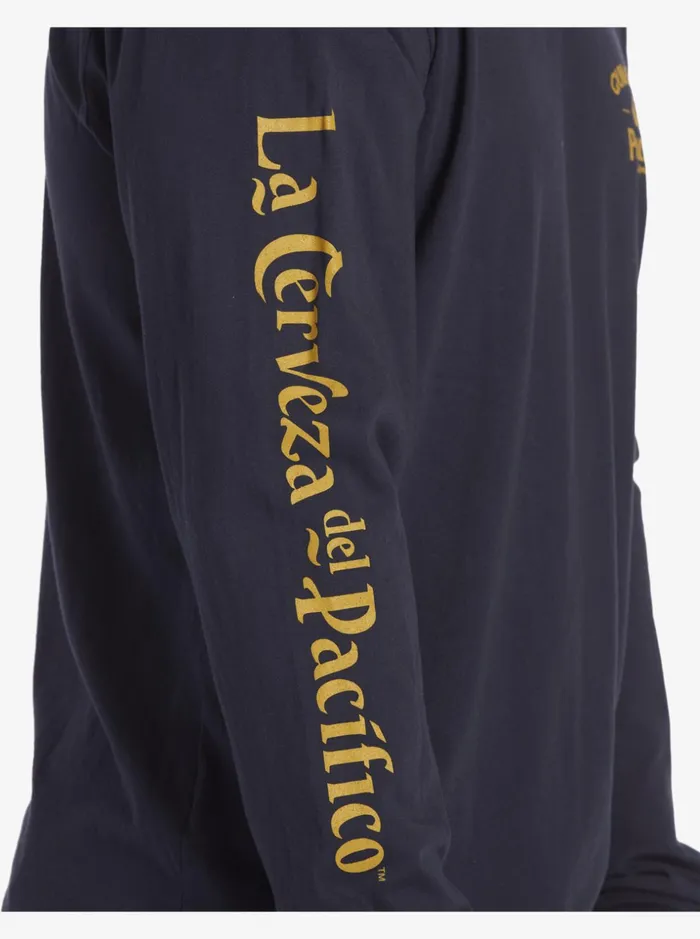 Men Quiksilver Tees Quiksilver X Pacifico Straight Shooter Long Sleeve TShirt Navy Blazer