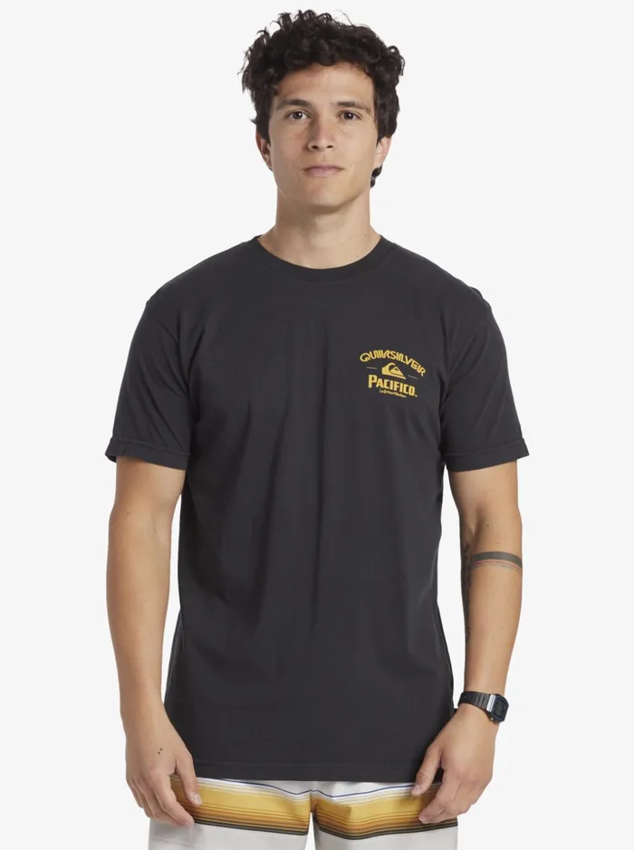 Men Quiksilver Tees Quiksilver X Pacifico Straight Shooter TShirt Tarmac