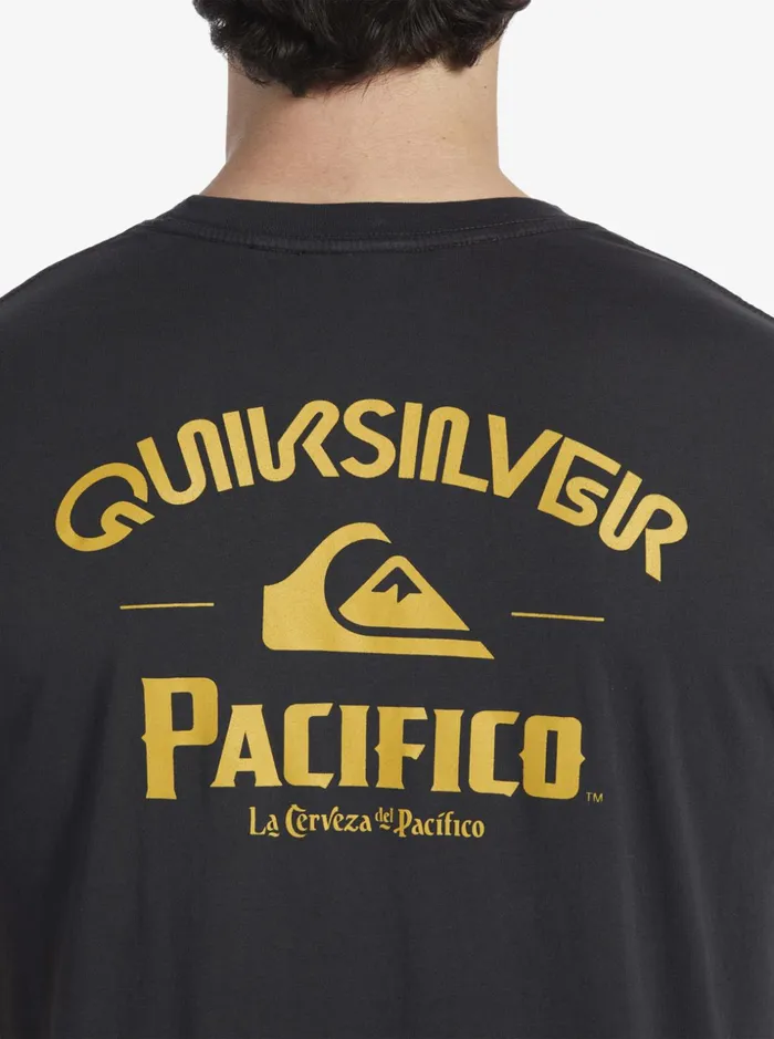 Men Quiksilver Tees Quiksilver X Pacifico Straight Shooter TShirt Tarmac