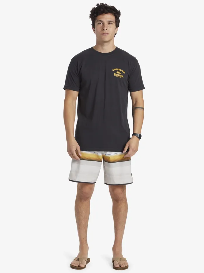 Men Quiksilver Tees Quiksilver X Pacifico Straight Shooter TShirt Tarmac