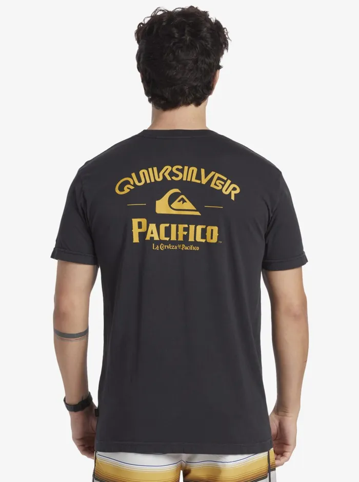 Men Quiksilver Tees Quiksilver X Pacifico Straight Shooter TShirt Tarmac