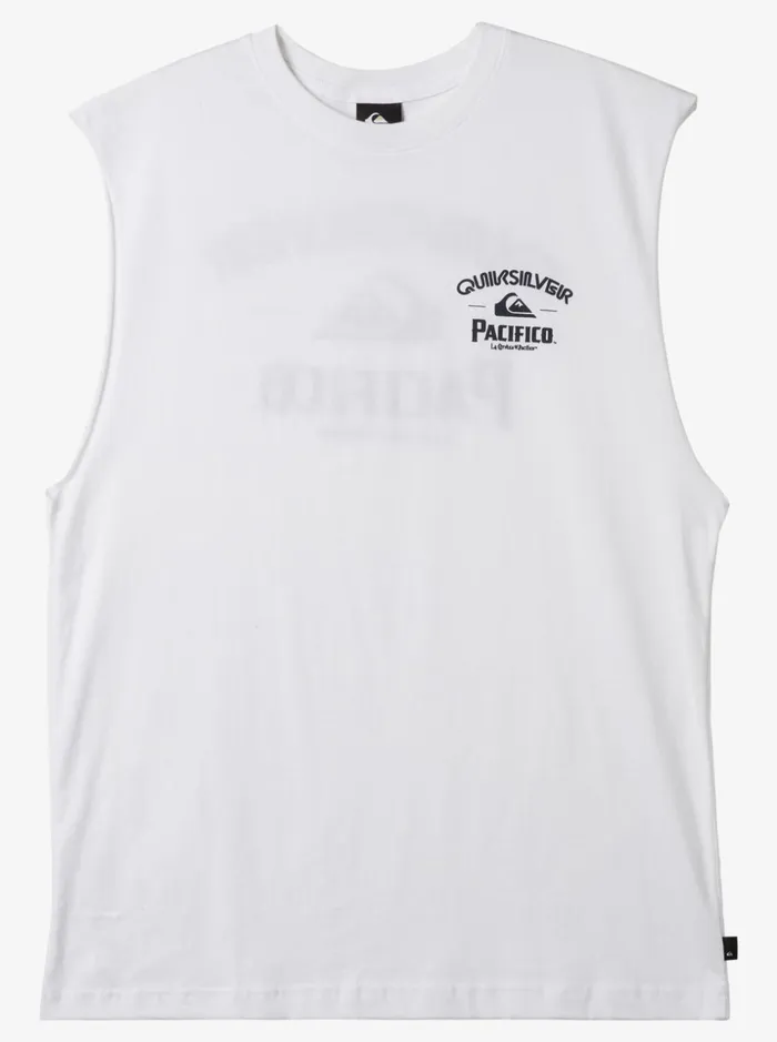 Men Quiksilver Tees Quiksilver X Pacifico Straight Shooter Tank White