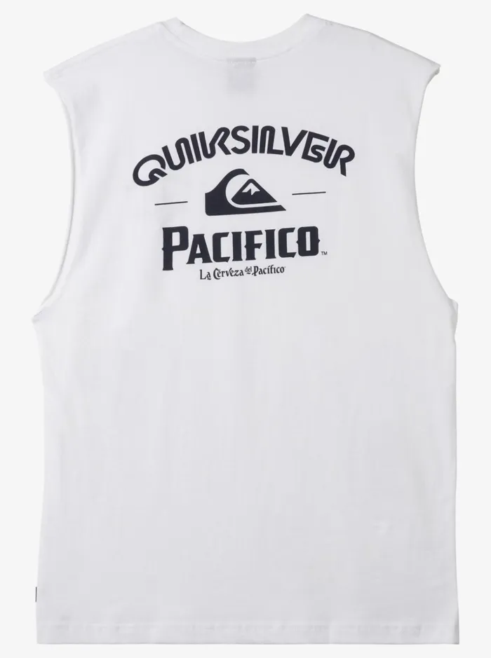 Men Quiksilver Tees Quiksilver X Pacifico Straight Shooter Tank White