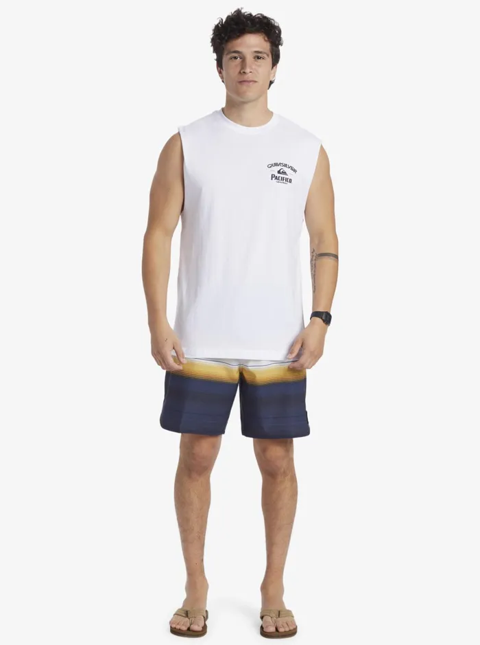 Men Quiksilver Tees Quiksilver X Pacifico Straight Shooter Tank White