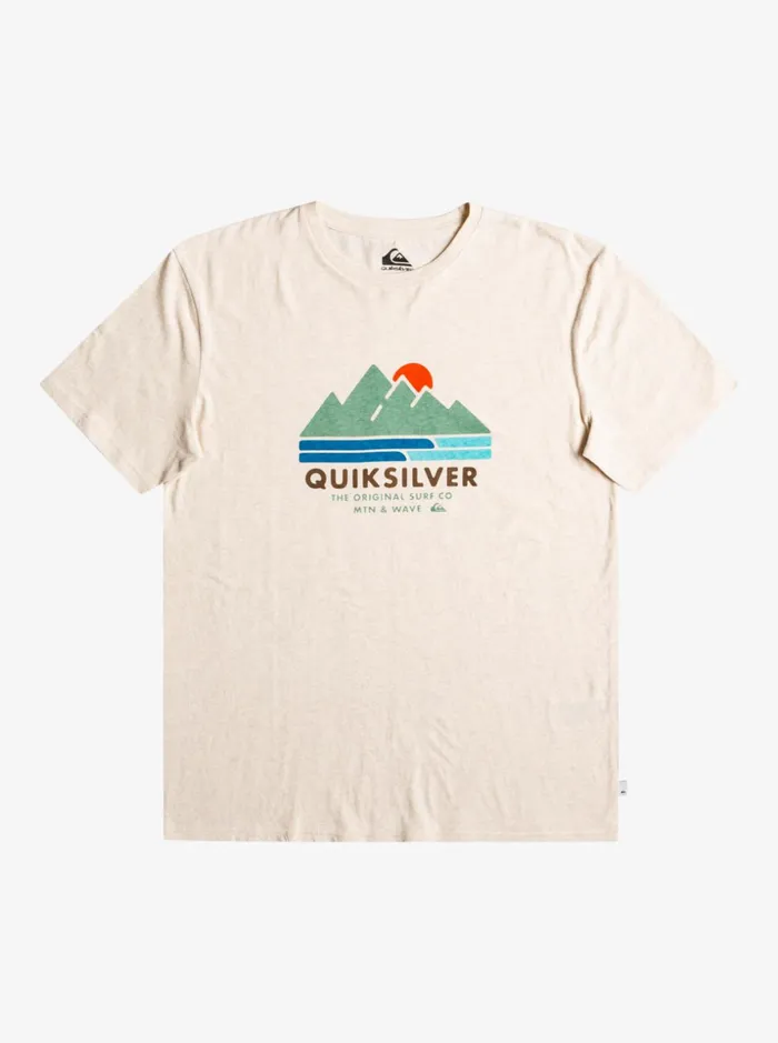Men Quiksilver Tees Scenic Recovery TShirt Birch Heather