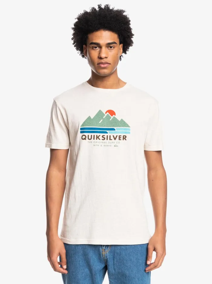 Men Quiksilver Tees Scenic Recovery TShirt Birch Heather Men Quiksilver Tees Scenic Recovery TShirt Birch Heather