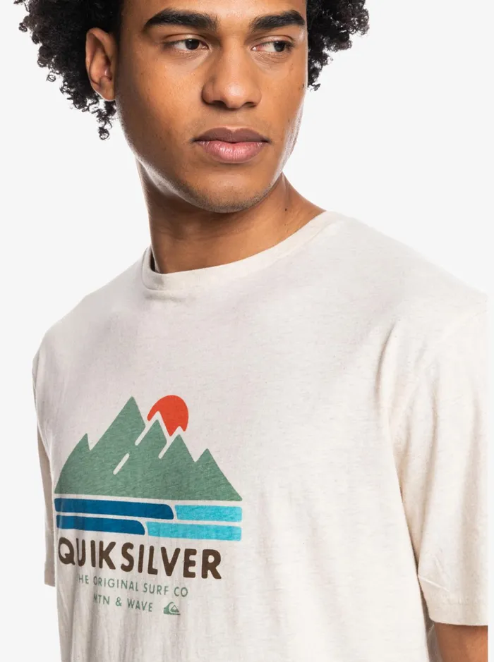Men Quiksilver Tees Scenic Recovery TShirt Birch Heather Men Quiksilver Tees Scenic Recovery TShirt Birch Heather