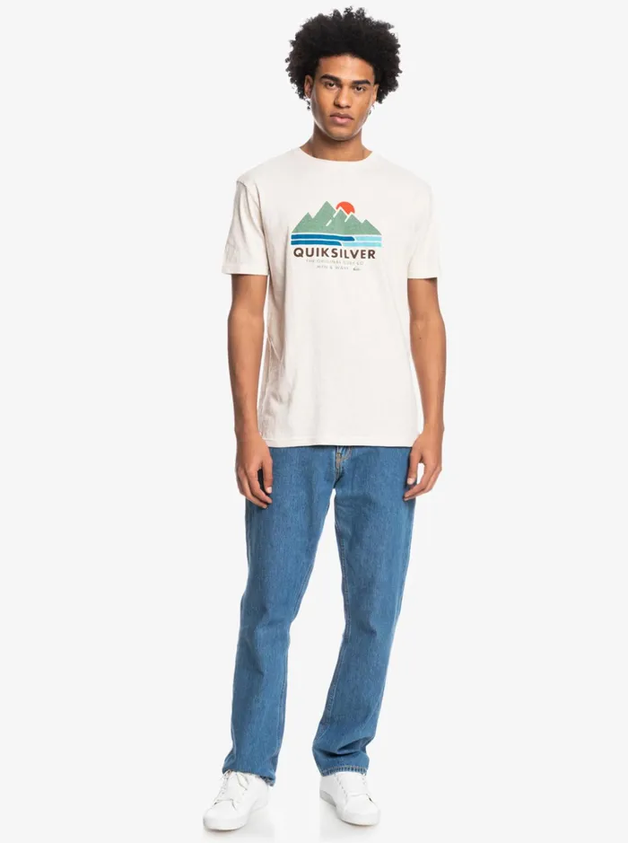 Men Quiksilver Tees Scenic Recovery TShirt Birch Heather Men Quiksilver Tees Scenic Recovery TShirt Birch Heather