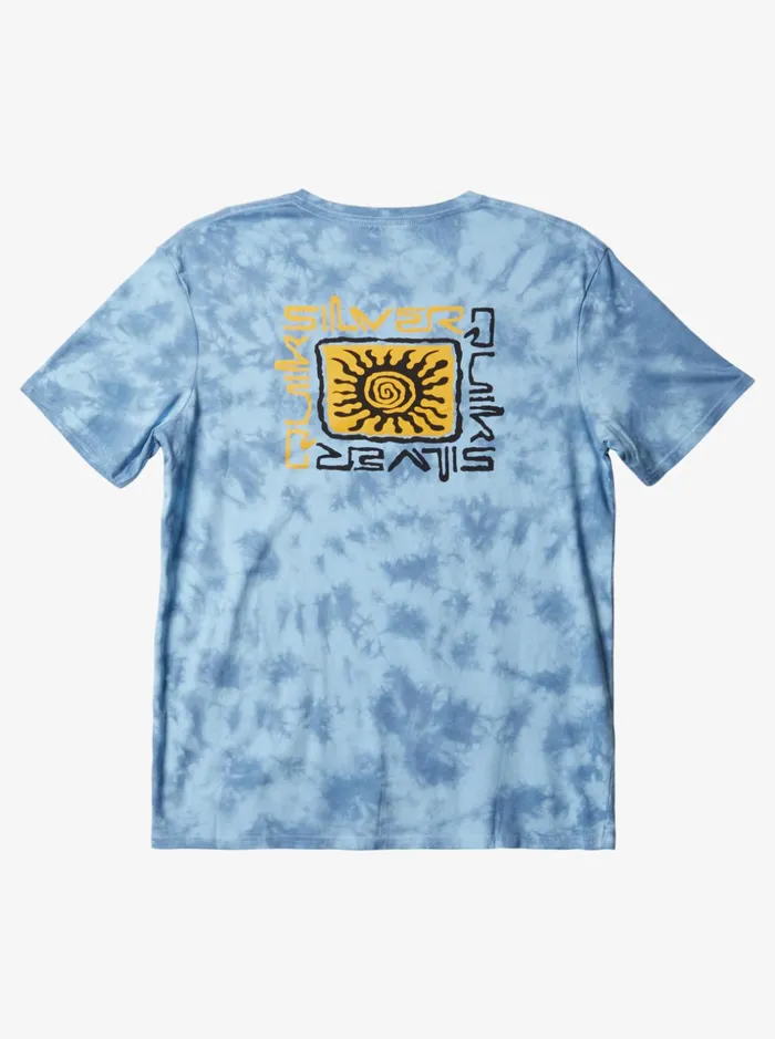 Men Quiksilver Tees Slow Dive TShirt Faded Denim Men Quiksilver Tees Slow Dive TShirt Faded Denim