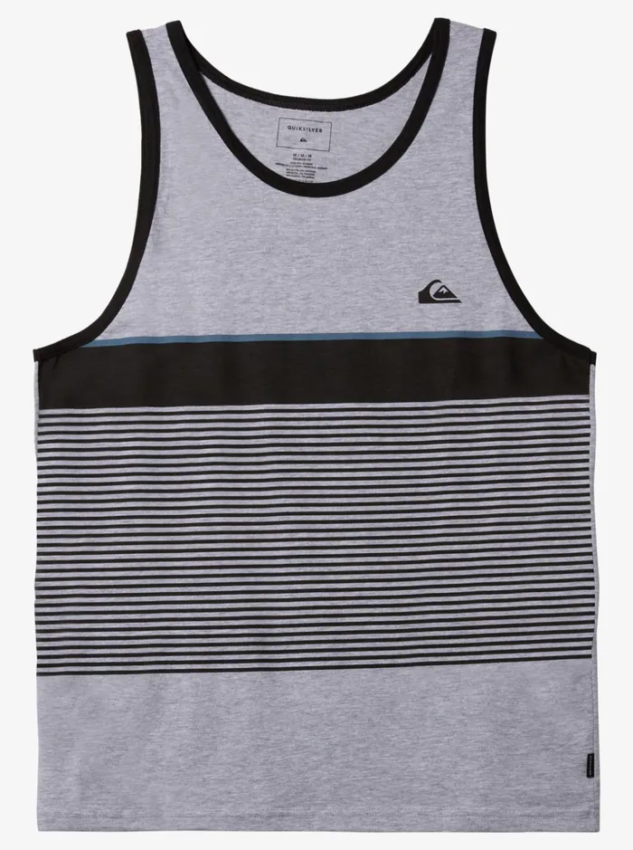 Men Quiksilver Tees Tijuana Stripe Tshirt Athletic Heather